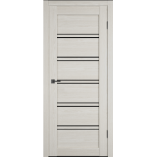 Дверь межкомнатная ВФД Атум Про X28 Дуб арктический, стекло черное "Лакобель черный"